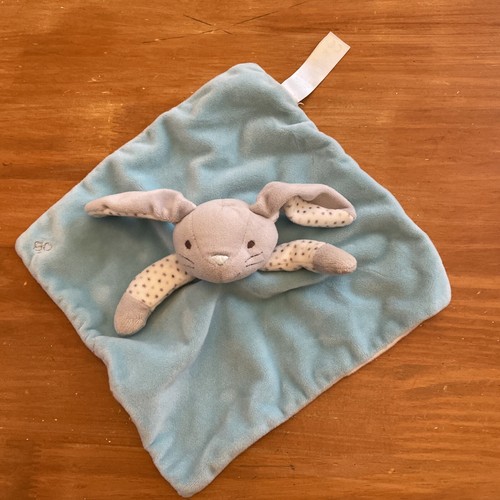 Doudou plat lapin - , bleu