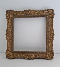 Cadre ancien XIX Montparnasse doré tableau encadrement miroir montage à clé