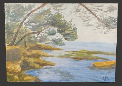 Peinture bord mer côte - bord,