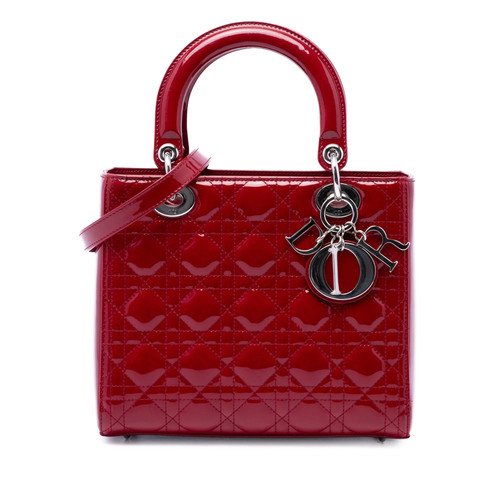 Dior medium cuir - verni, cannage