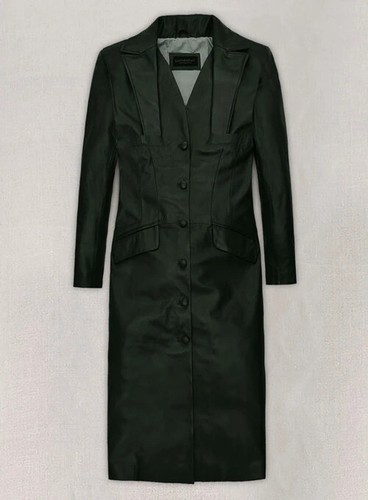 Manteau long cuir noir pour - en,
