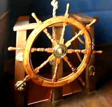 Roue nautique murale navires laiton décor bateau ancien vintage 36'' finition...