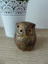 Hibou Chouette Photophore en céramique Vintage 