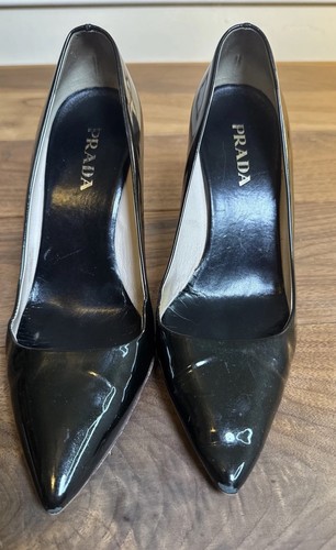 Prada pumps black patent - prada,