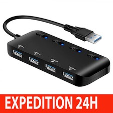 HUB USB 3.0 Superspeed 4 ports USB multiport Neuf Adaptateur pc portable neuf !!