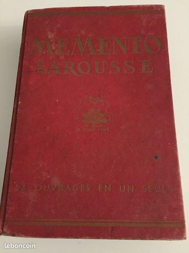 Memento larousse editions 1949