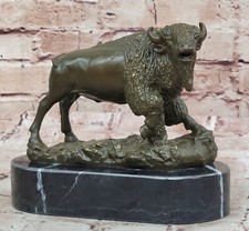 Carl Kauba Bronze Sculpture Statue Bison Buffalo Native Américain Inspiré Artwor