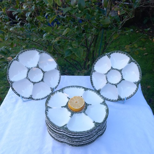 Assiettes huîtres et - à,