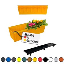 Bac à Fleurs Plantes 2er-Set Jaune Utilisation pour Palettes Euro Balconnière