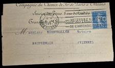 Enveloppe Avec Timbre Perforé