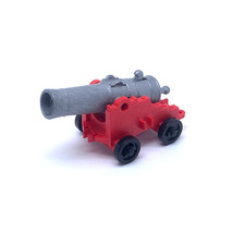 PLAYMOBIL * PIRATES * Canon Gris Socle Rouge sur Roues Bateau Navire 5135 6681