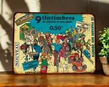 Plaque métal  Tintin à la