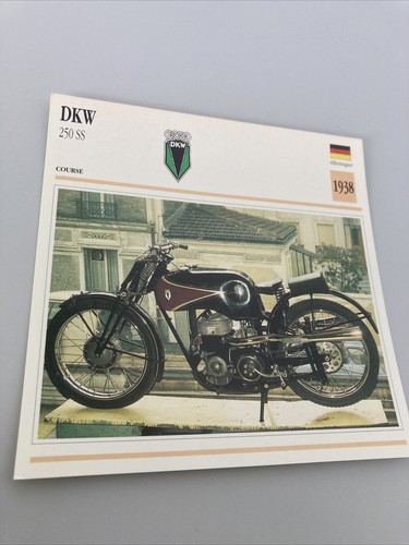 Dkw 250 course - 1938, carte