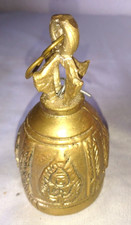 ANCIENNE BELLE CLOCHE TIBETAINE RITUEL GHANTA BOUDDHA BRONZE 1980 BOUDDHISME