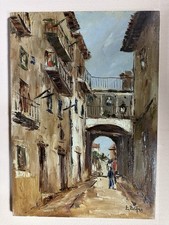 HST Peinture au couteau XX ème Étienne BELLAN (1922-2000)LAREDO SANTA MARIA1974