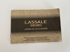 Seiko Lassale Livret De