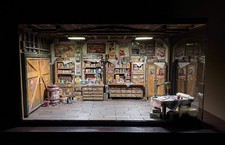 Diorama  1/18 Garage ancienne