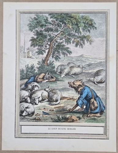 Gravure aquarellée 1896 - gravure,