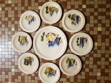 Assiettes anciennes ceramique - assiettes,