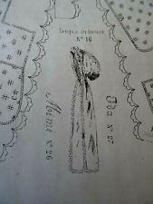 N°34 ANCIEN PATRON LA POUPEE MODELE FICHU DAGMAR & VALISE A OUVRAGE OCTOBRE 1867