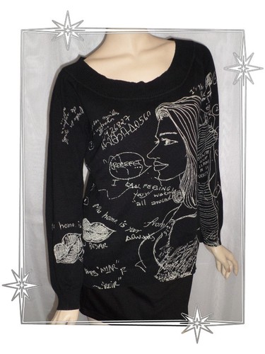 Pull fantaisie noir et - ,