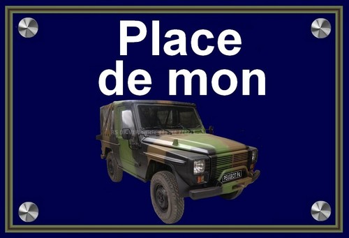 Plaque place mon p4 - plaque, "