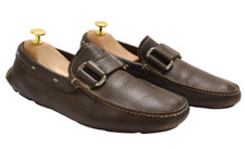 Prada Chaussures Décontractées Homme Ue 41 Cuir Bout Carré à Enfiler Marron