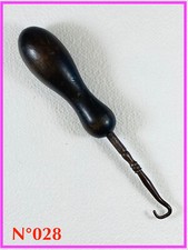 N°028 OUTIL Crochet Tire Lacets de CORDONNIER Bourrelier Tapissier Maroquinerie