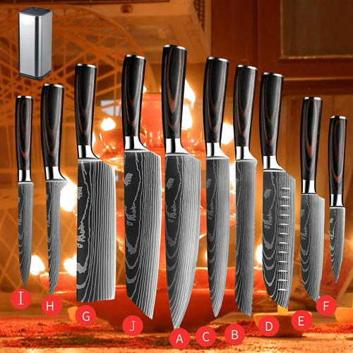 Kitchen knife set stainless - kitchen,