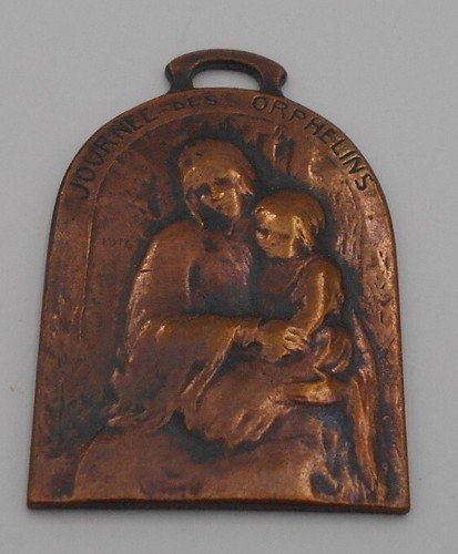 Ancien pendentif medaille - ancien,