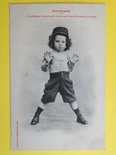 cpa 1900 Phot. BERGERET & Cie NANCY Nos GOSSES Macho Cigarette Petard