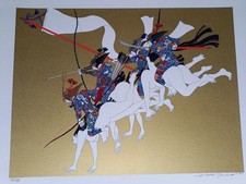 Hideo TAKEDA Silkscreen - Genpei - Hiyodorigoe