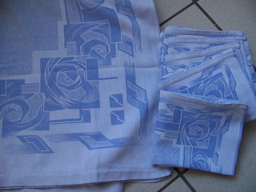 Ancienne nappe serviettes - nappe, 8