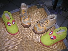 lot chaussures garçon 20 quasi neuves naturino CUIR + pantoufles little mary