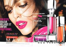 PUBLICITE ADVERTISING 114  2014  GEMEY MAYBELLINE rouge à lèvres ( 2p recto-vers