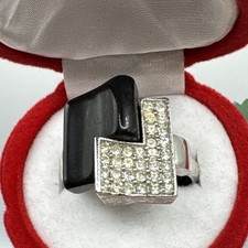 Bague vintage fantaisie argent