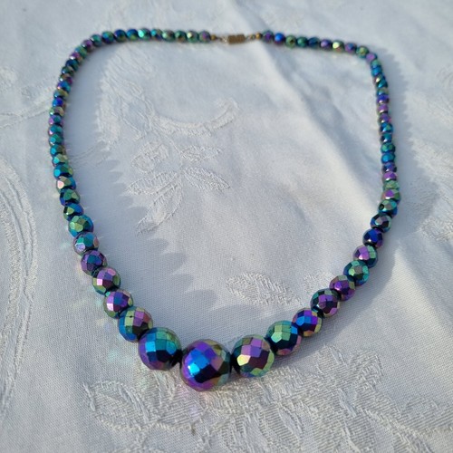 Ancien collier perles verre - ancien, de