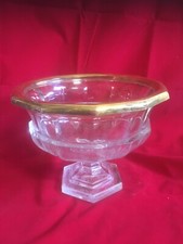 Grande coupe de fruits ou plat creux en cristal de Lorraine  Poids 4 kg