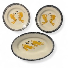 Dînette faïence HBCM Creil et Montereau Décor LAPINS Art Déco Jouet Poupée