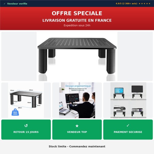 Rehausseur écran réglable - rehausseur, pc