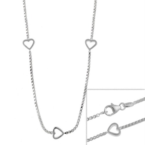 Collier chaîne argent - en,