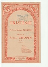 PARTITION TRISTESSE paroles de