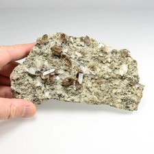 Quartz fumé, adulaire et