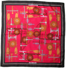 - HERMÈS Foulard   carré   "Brides et Frontaux"   soie  TBEG  vintage Scarf