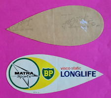 MATRA  Sport . BP. VISCO-STATIC / rare Autocollant d'époque pour lunette arrière