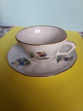 Ancienne Grande Tasse Decor Enfants Et Animaux