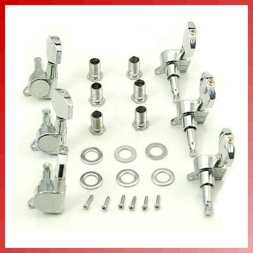 Chrome guitar tuning pegs - guitar,
