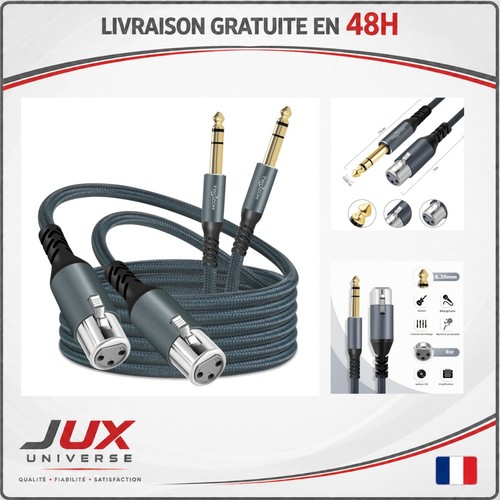 Twozoh câble xlr femelle - femelle, vers