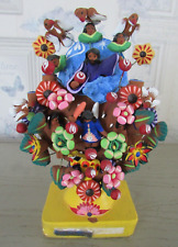 Arbre de vie Argile Artisanat Mexique Mexico June 2006 Hauteur 21 cm Peint main