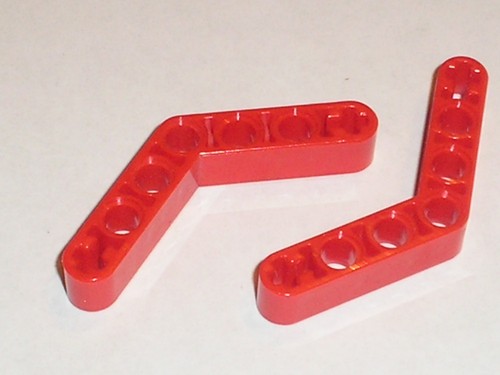 Lego technic red - liftarm, bent